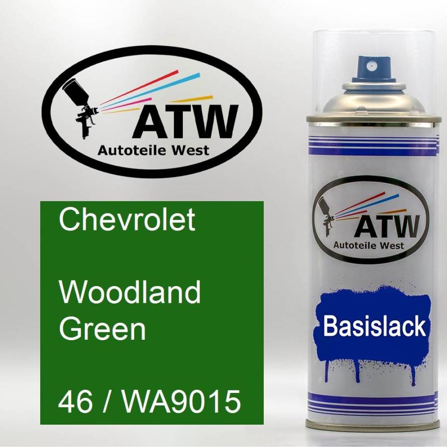 Chevrolet, Woodland Green, 46 / WA9015: 400ml Sprühdose, von ATW Autoteile West.